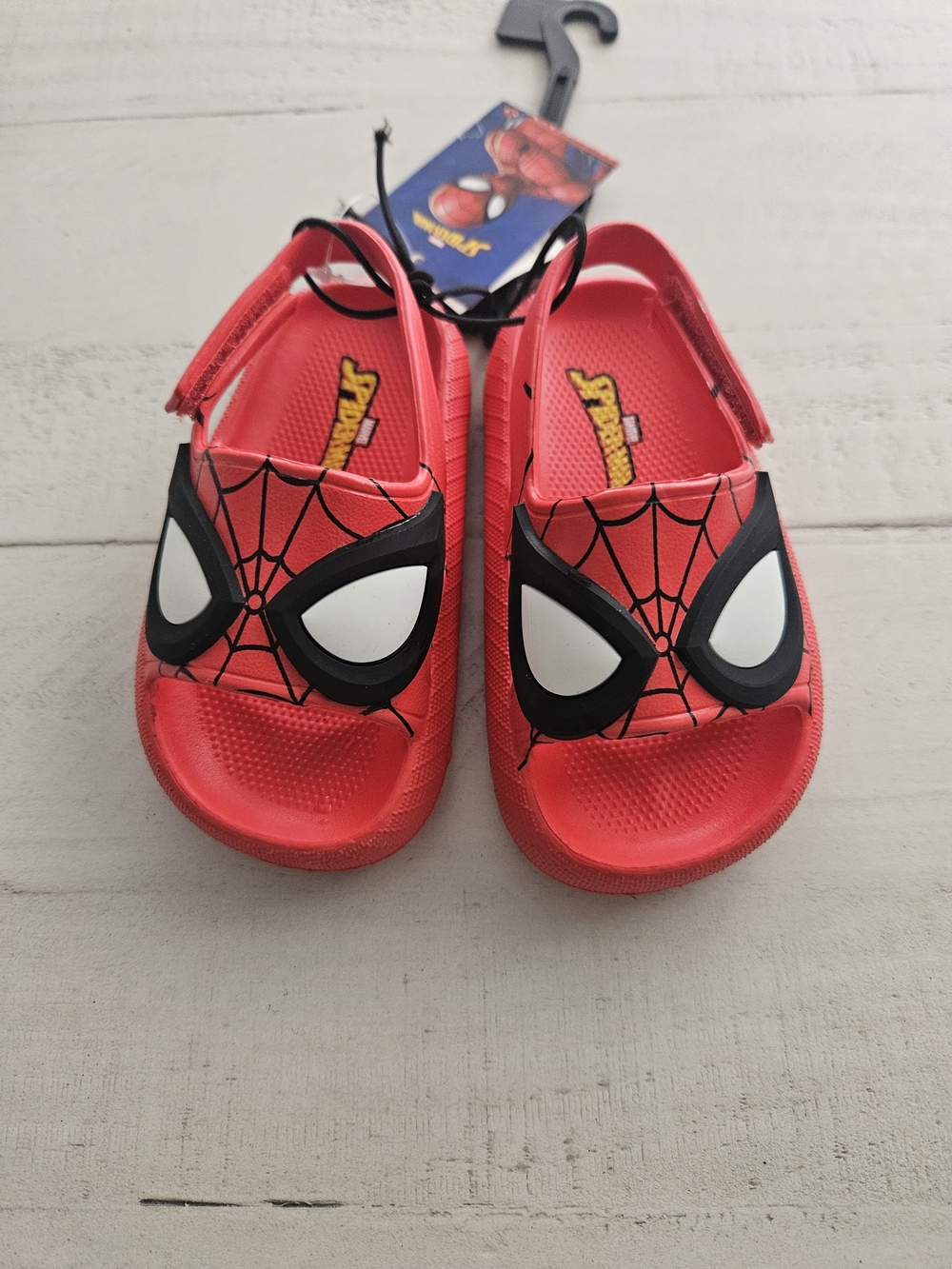 NWT-Kids Spider-Man Red Slip-On Sandals Size 5